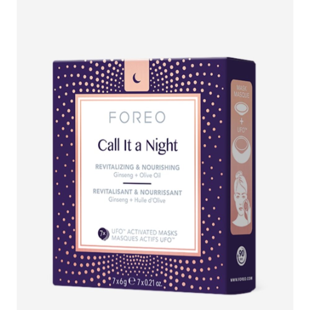 🔥3/$30 NIB FOREO Call it a Night UFO Sheet Masks Set Replenishing Box of 7 - Picture 4 of 9